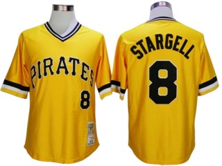 Pittsburgh Pirates #8 Willie Stargell Yellow 1979 Throwback Jersey