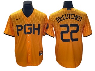 Pittsburgh Pirates #22 Andrew McCutchen Gold 2023 City Connect Cool Base Jersey