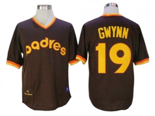 San Diego Padres #19 Tony Gwynn Brown 1982 Throwback Jersey