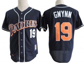 San Diego Padres #19 Tony Gwynn Navy 1998 Cooperstown Colletcion Jersey