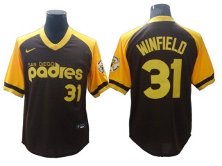 San Diego Padres #31 Dave Winfield Brown Cooperstown Colletcion Team Jersey