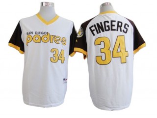 San Diego Padres #34 Rollie Fingers White 1978 Turn Back The Clock Jersey