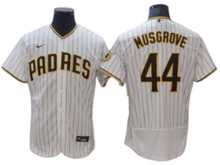 San Diego Padres #44 Joe Musgrove White Home Flex Base Jersey