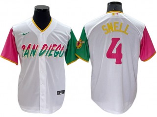 San Diego Padres #4 Blake Snell White City Connect Cool Base Jersey