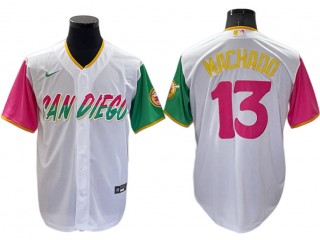 San Diego Padres #13 Manny Machado White City Connect Cool Base Jersey