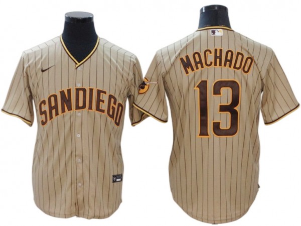 San Diego Padres #13 Manny Machado Sand Alternate Cool Base Jersey