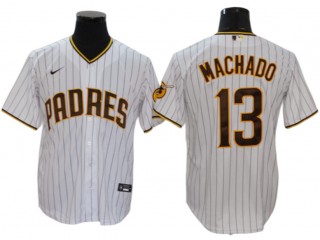 San Diego Padres #13 Manny Machado White Home Cool Base Jersey