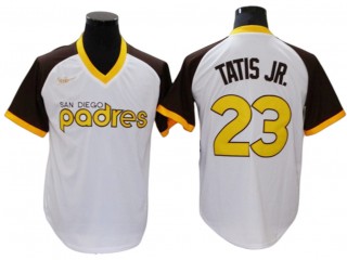 San Diego Padres #23 Fernando Tatís Jr. White Cooperstown Collection Jersey