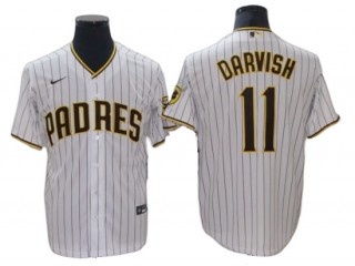 San Diego Padres #11 Yu Darvish White Home Cool Base Jersey