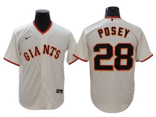 San Francisco Giants #28 Buster Posey Cream Home Cool Base Jersey