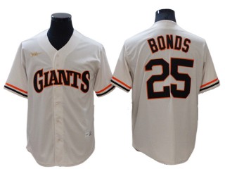 San Francisco Giants #25 Barry Bonds Cream Cooperstown Collection Jersey
