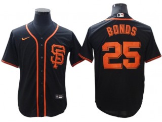 San Francisco Giants #25 Barry Bonds Black Alternate Cool Base Jersey
