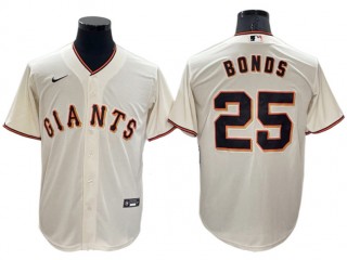 San Francisco Giants #25 Barry Bonds Cream Home Cool Base Jersey
