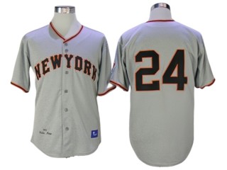 San Francisco Giants #24 Willie Mays Gray 1951 Throwback Jersey