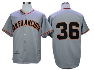 San Francisco Giants #36 Gaylord Perry Gray 1962 Throwback Jersey