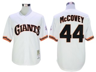 San Francisco Giants #44 Willie McCovey White Throwback Jersey