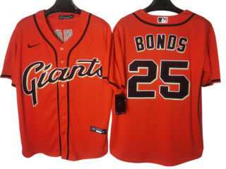 San Francisco Giants #25 Barry Bonds Orange Cool Base Jersey