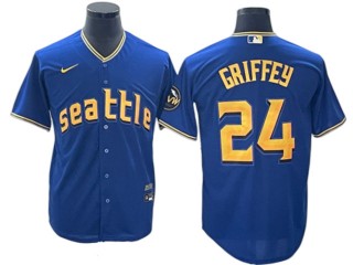 Seattle Mariners #24 Ken Griffey Royal 2023 City Connect Jersey
