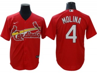 St. Louis Cardinals #4 Yadier Molina Red Alternate Cool Base Jersey