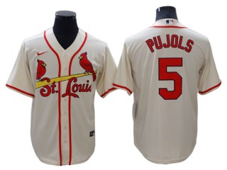 St. Louis Cardinals #5 Albert Pujols Cream Alternate Cool Base Jersey