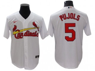St. Louis Cardinals #5 Albert Pujols White Home Cool Base Jersey