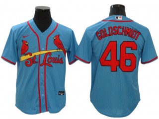 St. Louis Cardinals #46 Paul Goldschmidt Blue Alternate Cool Base Jersey