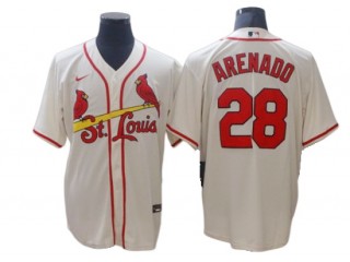St. Louis Cardinals #28 Nolan Arenado Cream Alternate Cool Base Jersey
