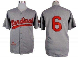 St. Louis Cardinals #6 Stan Musial Gray 1956 Throwback Jersey