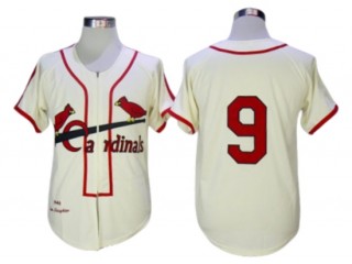 St. Louis Cardinals #9 Roger Maris Cream 1946 Throwback Jersey