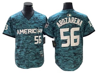 American League Tampa Bay Rays #56 Randy Arozarena Teal 2023 MLB All-Star Game Jersey