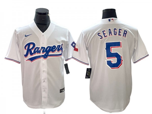 Texas Rangers #5 Corey Seager White Cool Base Jersey