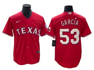 Texas Rangers #53 Adolis Garcia Red Cool Base Jersey