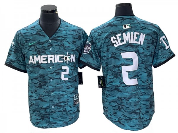 American League #2 Marcus Semien Teal 2023 MLB All-Star Game Limited Jersey