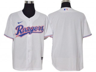 Texas Rangers Blank White Home Cool Base  Jersey