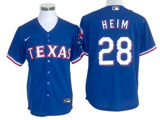 Texas Rangers #28 Jonah Heim Royal Cool Base Jersey