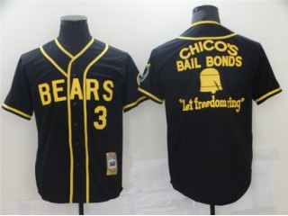 The Bad News Bears #3 Kelly Leak Black Chico's Bail Bonds Movie Baseball Jersey