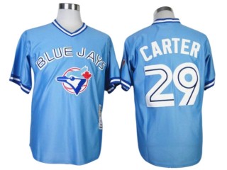 Toronto Blue Jays #29 Joe Carter Light Blue Throwback Jersey