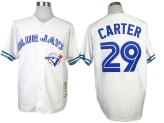 Toronto Blue Jays #29 Joe Carter White Throwback Jersey