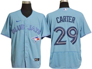 Toronto Blue Jays #29 Joe Carter Light Blue Alternate Flex Base Jersey