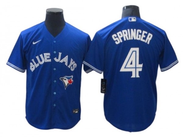 Toronto Blue Jays #4 George Springer Royal Cool Base Jersey