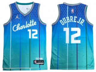 Charlotte Hornets #12 Kelly  Oubre Jr. Teal City Edition Fastbreak Replica Jersey