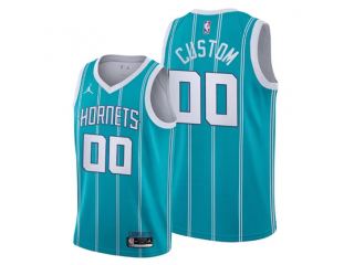 Custom Charlotte Hornets Teal Icon Edition Jersey
