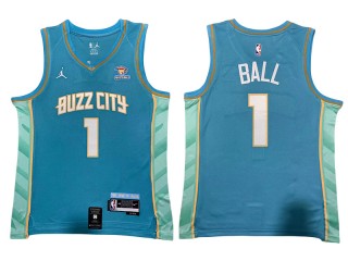 Charlotte Hornets #1 LaMelo Ball Teal 2023/24 City Edition Swingman Jersey
