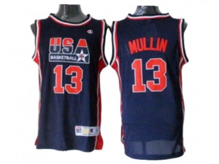 1992 Olympic USA Basketball Dream Team #13 Chris Mullin Jersey - Navy/White