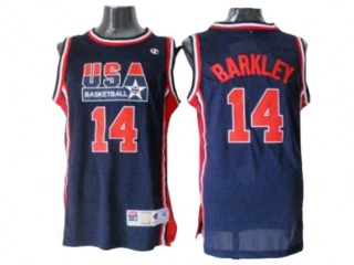 1992 Olympic USA Basketball Dream Team #14 Charles Barkley Jersey - Navy/White