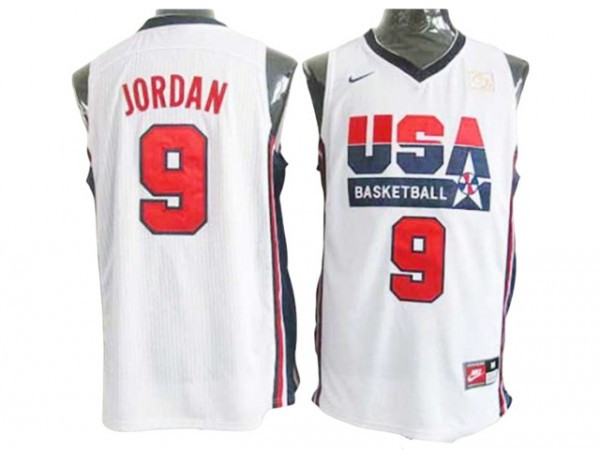 1992 Olympic USA Basketball Dream Team #9 Michael Jordan Jersey - Navy/White