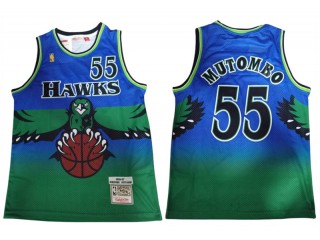 M&N Atlanta Hawks #55 Dikembe Mutombo Green Hardwood Classics Jersey