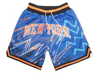 New York Knicks Just Don "New York" Blue Sublimated Basketball Shorts