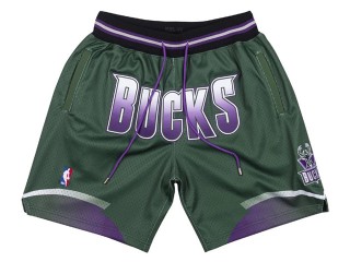 Milwaukee Bucks Just Don "Bucks" Green Basketball Shorts