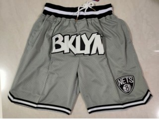 Brooklyn Nets Just Don "Bklyn" Grey Basketball Shorts